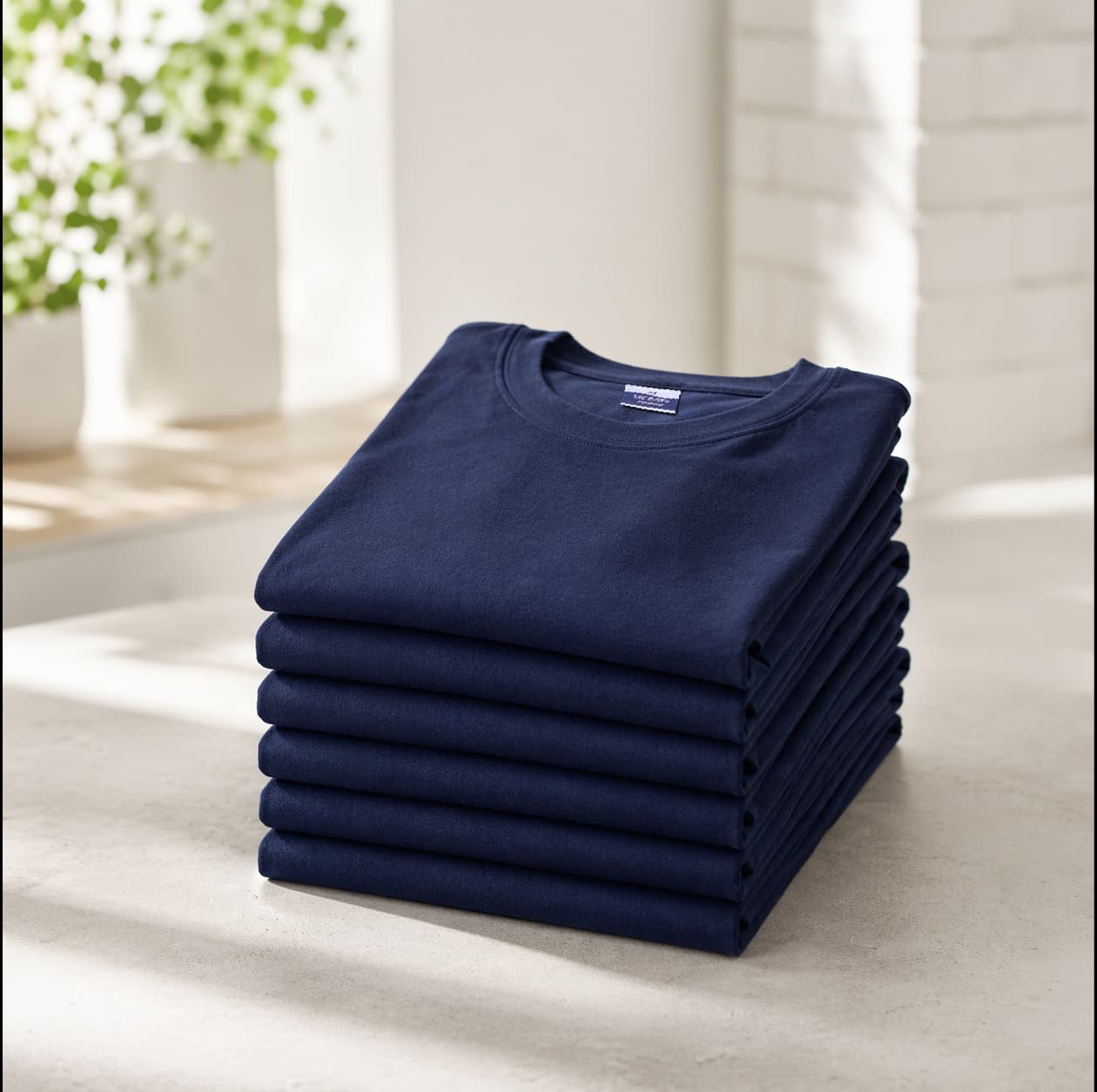 Folded Vic Bay apparel stock